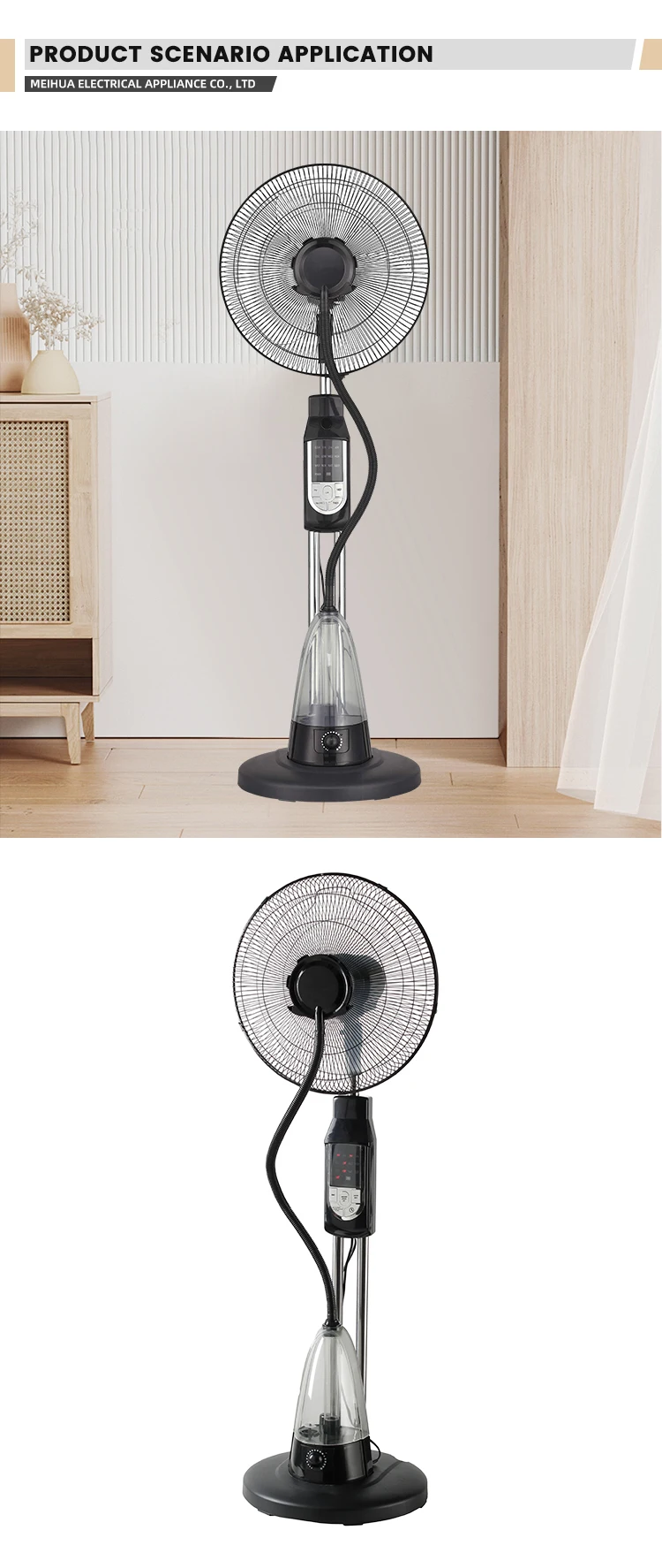 Cooling Water Standing Fan, 70w, Plastic - detail 8