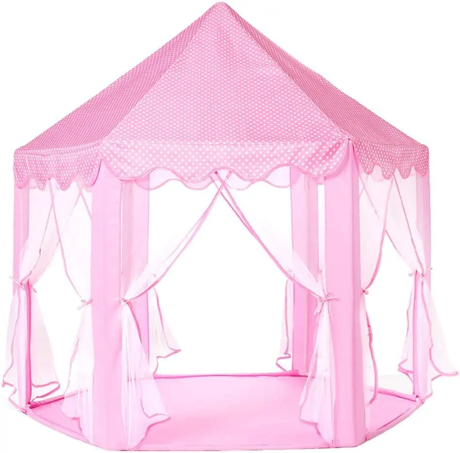 Princess Tent Girls Large Playhouse Kids Castle Play Tent with Star Lights Toy for Children Indoor and Outdoor Games  Custom