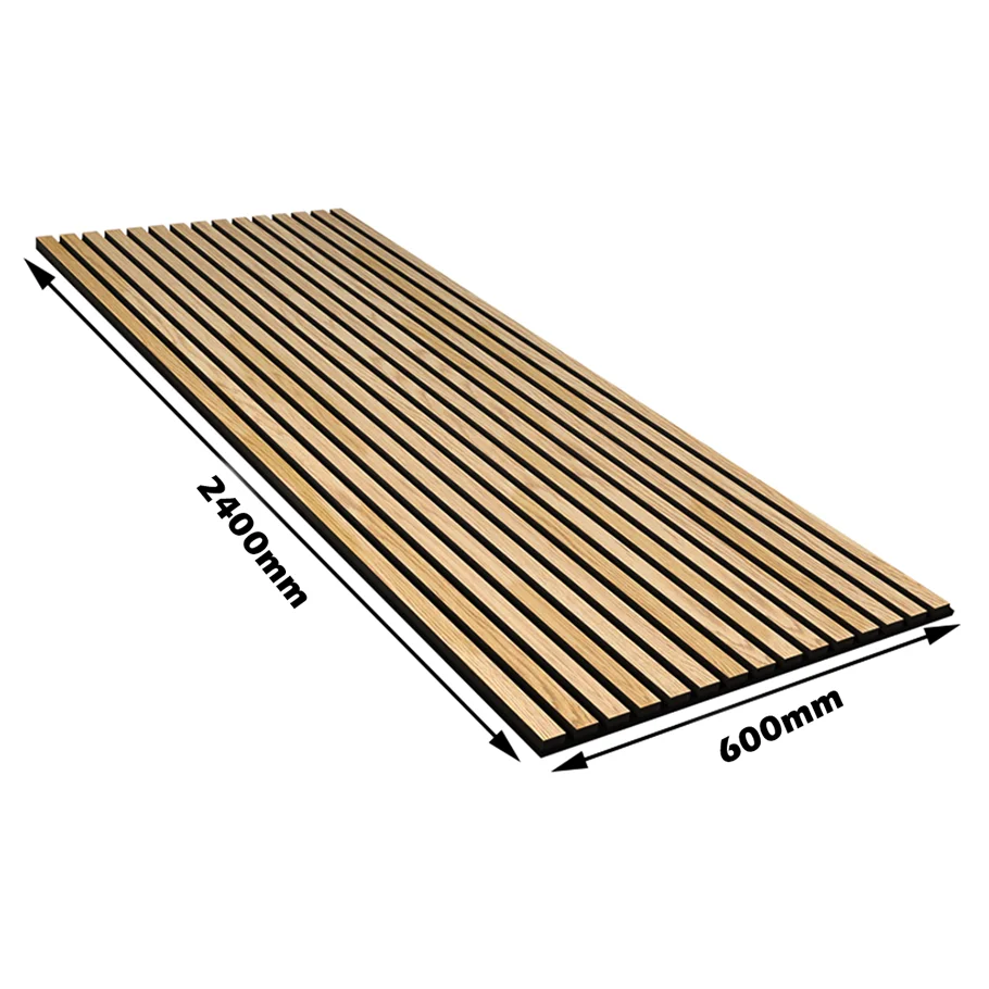 Factory Hot Sale Durable Sound Absorbing Wall Fabric Covered Slat Wood Basic Black Acoustic Panel