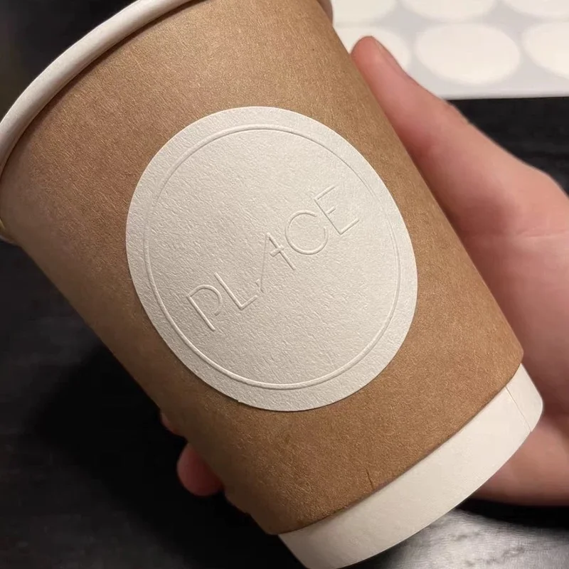 Customize Round Stickers Colored Printing Textured Paper Stickers Wholesale Price Sticker with Custom Logo details