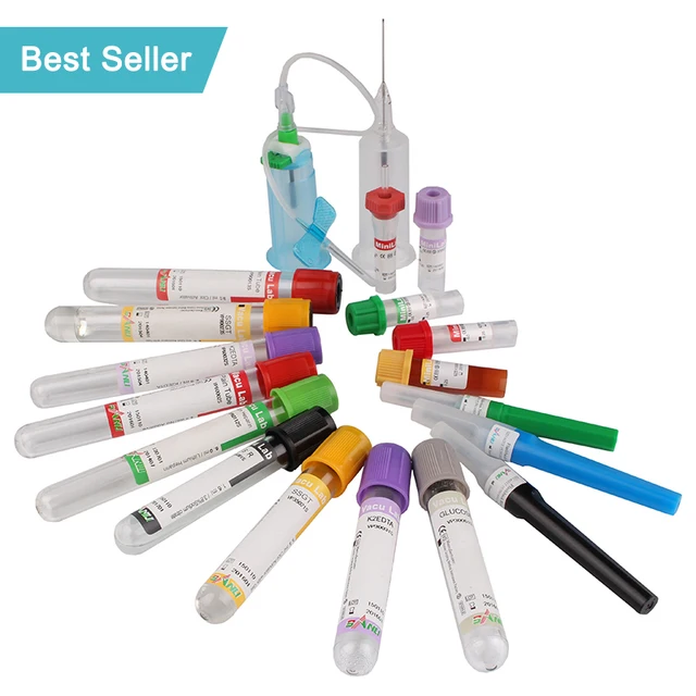 3ml - 10ml Medical Glass Plastic Edta Plain Additive Disposable Vacutainer Vacuum Blood Sample Test Collection Tube