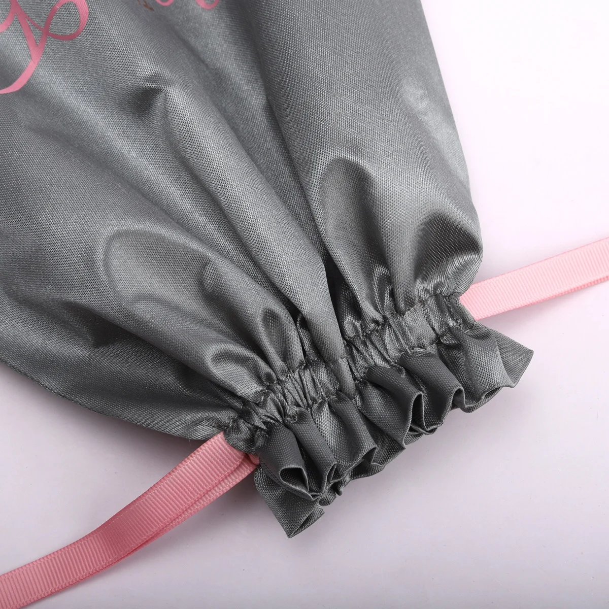 Custom Gold Logo Printed Satin Drawstring Hair Extension Packing Bag Reusable Lingerie Shoe Dust Silk Pouch