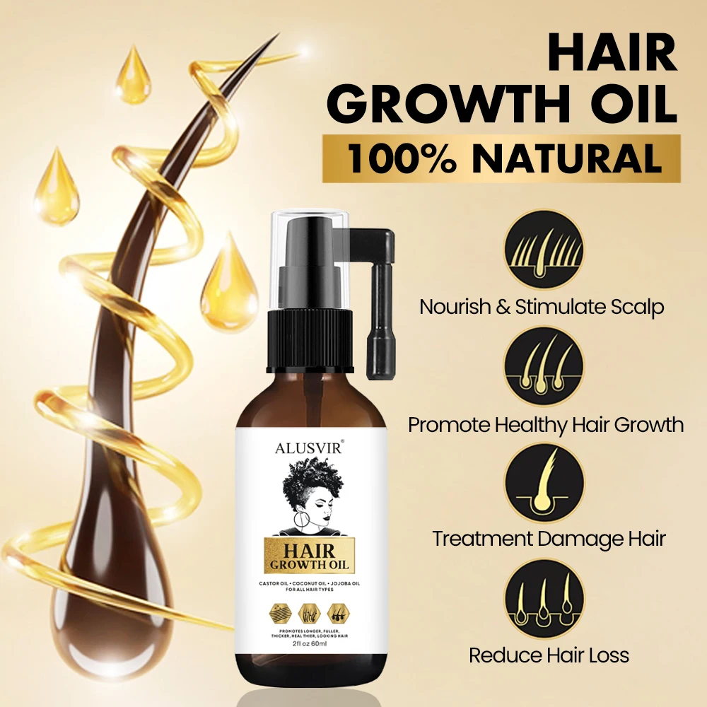 Wholesale Organic Hair Growth Oil Private Label Fast Hair Growth Serum Oil Kit Set For Black Women With Massager
