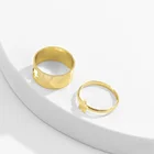 Gold Ring 18K Gold Ring Proposal Set Neutral Fashion Beautiful Couples Ring New Shelves