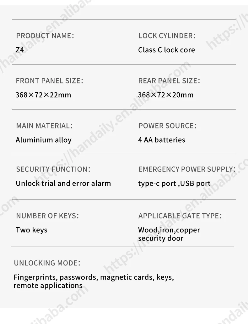 factory price handle tuya wifi fingerprint digital password rfid lock app smart door lock for wooden door apartment home room z4-13