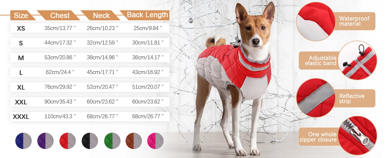 Dog Coat Fleece Dog Vest Harness Cold Weather Waterproof Jacket for Small Dog Winter Jacket Windproof