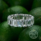 Ring Rings 2022 Fashion Luxury Emerald Cut Moissanite Ring Silver 925 Women's Engagement Wedding Ring