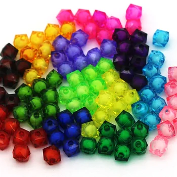 Top Quality beautiful Mixed Color Faceted Acrylic clear Beads Loose Beads For DIY Jewelry Making
