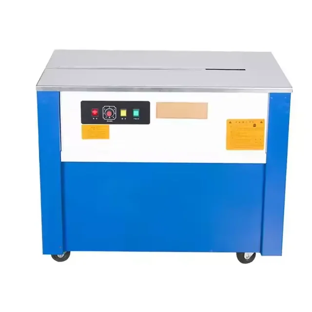 Semi automatic strapping machine high table carton wrapping packing machine with CE certification pp tape baling box