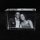Crystal Crystal 3d Laser Engraving Blank K9 Crystal Cube Sublimation Blank Personalized Custom Crystal Photo Frame