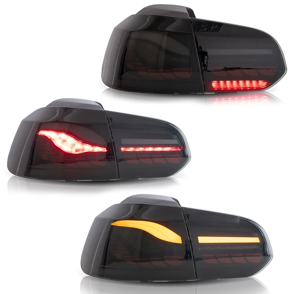 product plug and play led tail lamp dynamic signal tail light brake lights for vw golf6 mk6 2008 2013 golf 6 taillights-6