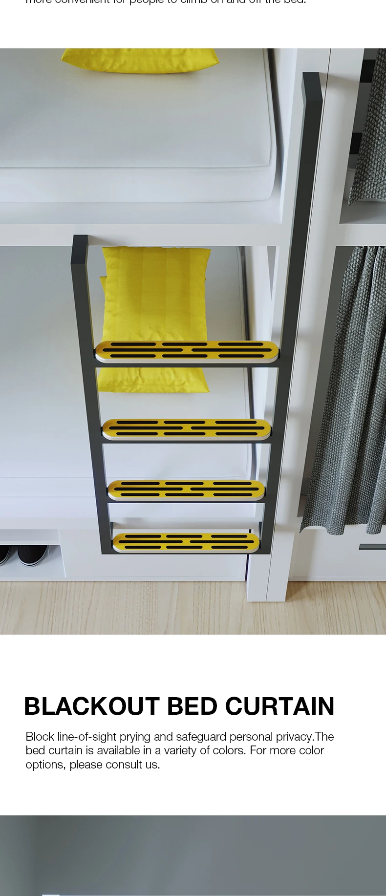 product factory free 3d design service single double metal dormitory beds adults students durable modern bunk beds for apartment school-5