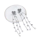Shape Earrings Custom Metal Long Hear Shape Drop Earrings Jewelry
