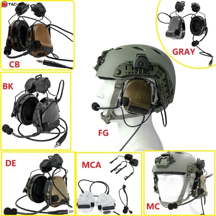 Ts Tac Sky Comtac Iii Tactical Helmet Fast Track Bracket Version