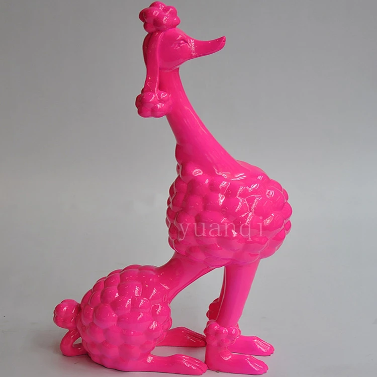 large pink poodle statue