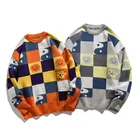 Sweater Jacquard Fleece Loose Long Sleeve Sweater Men Pullover Custom Plus Size Knit Man Sweater Knitted Cotton