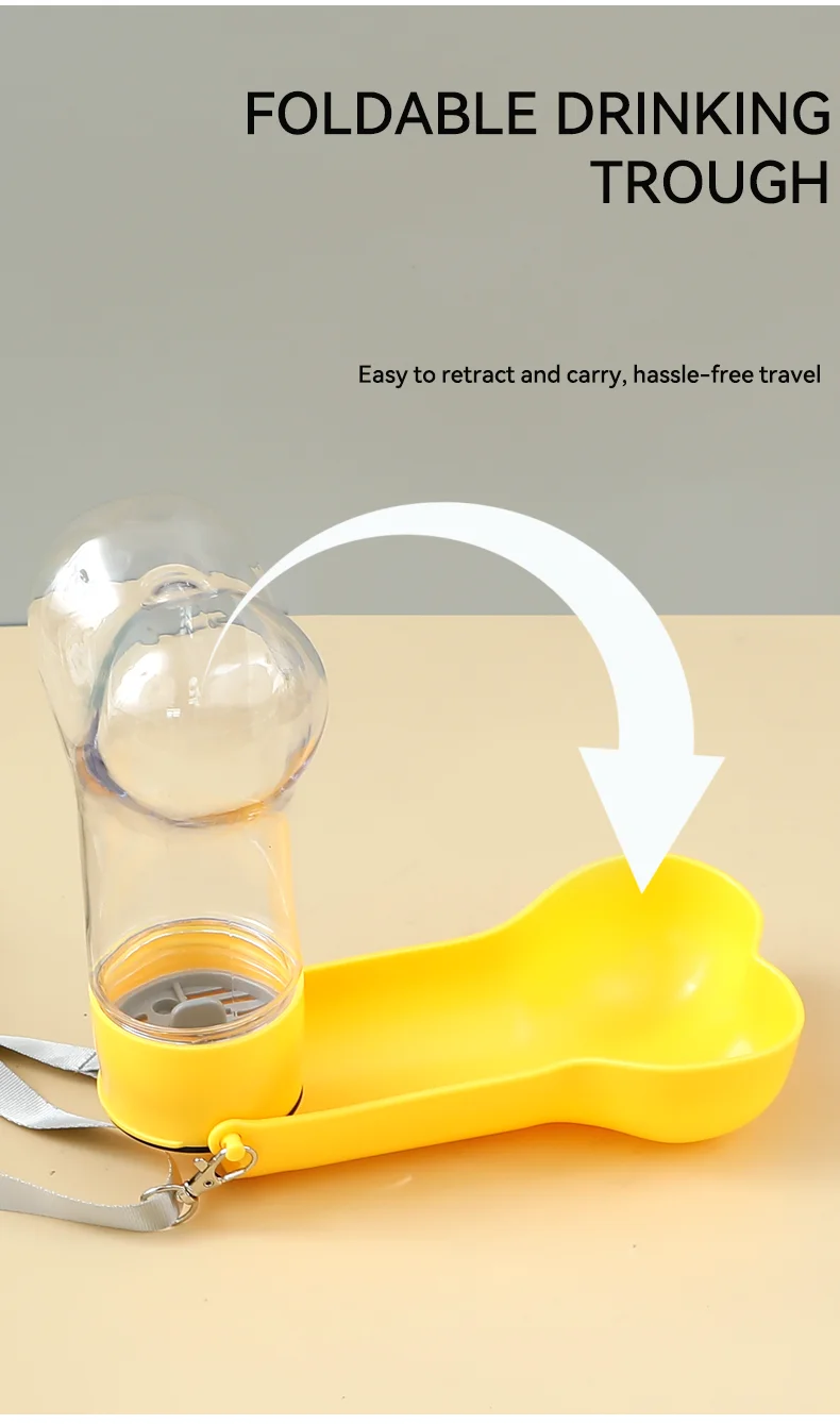New Portable 2 in 1 Pet Water and Food Bottle for Outdoor Travel Easy to Clean Dishwasher Safe Pet Supplies supplier