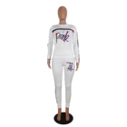 Piece Womens Clothing Fall 2021 Round Neck 2 Piece Long Sleeve Set Women 2 Piece Long Pants Sets