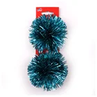 Glitter Pompom Colorful Glitter Christmas Gifts Wrap Pompom Pull Ribbon Pompom Gift Bow