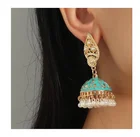 Pearl 2021 New Fashion Earrings Indian Jhumka Ethnic Fashion Bell Pearl Earrings Factory Wholesale