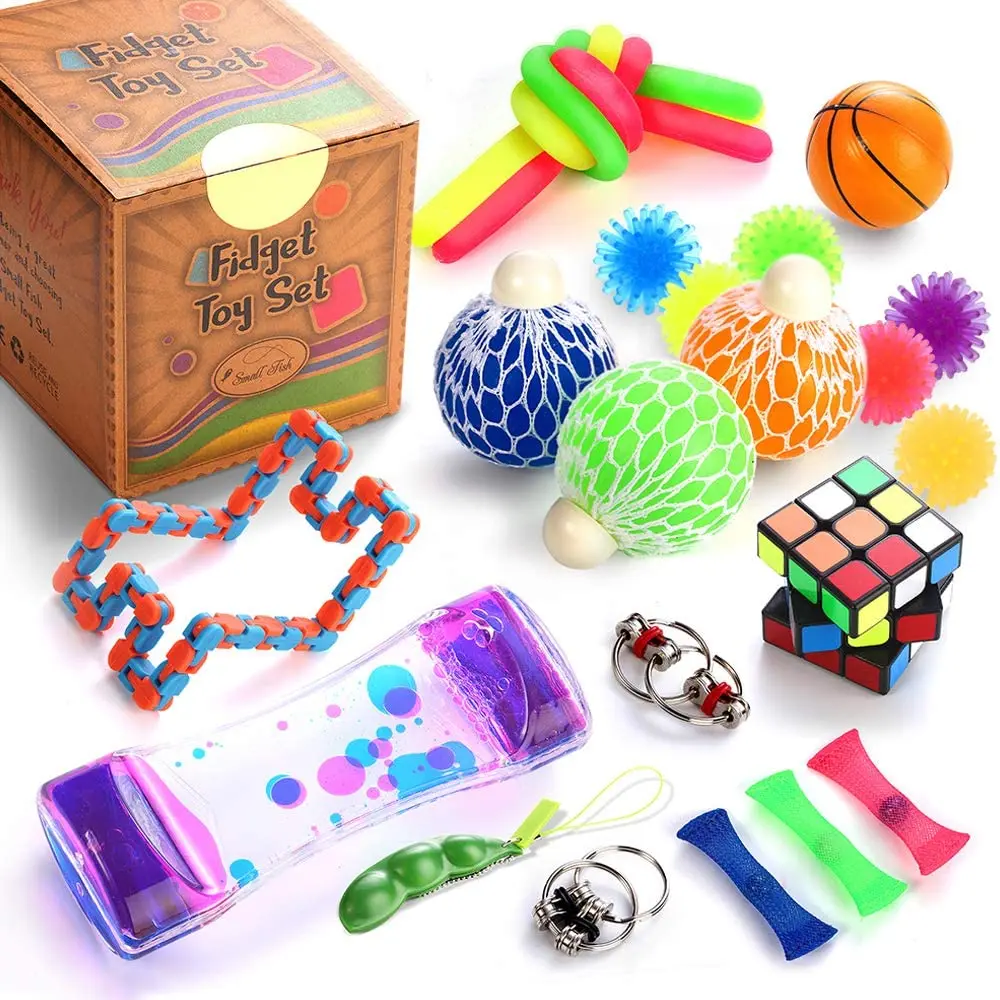 22CS Fidget Toys Set Sensory Tools Stress Relief Hand Kid Toys Sets 