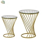 Metal Side Table Metal Antique Gold Metal Frame Round Side End Coffee Table