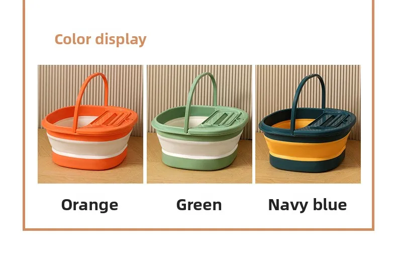 product portable pp plastic folding washing feet massage bucket foot spa basin for home bathroom laundry tub with phone holder cover-6