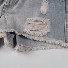 Jeans Girls Oem Service Premium Cotton Spandex Damaged Kids Hot Pant Short Jeans Denim Girls Shorts