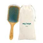 Special Natural Special Design Custom Logo Natural Bamboo Cushion Massage Hair Detangle Brush
