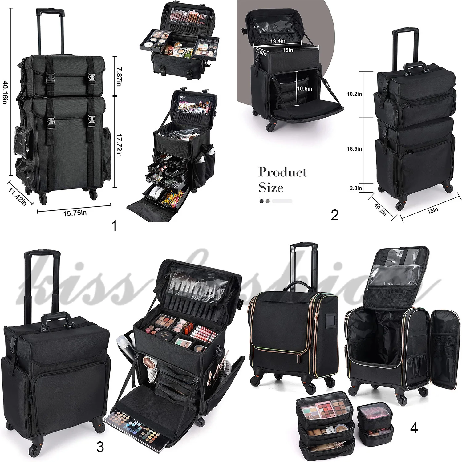 2 In 1 Professional Nylon Makeup Beauty Cosmetic Jewelry Artist Nail Polish  Case Rolling Zipper Trolley Travel Train Suitcase - Buy Nylon Makeup Beauty  Trolley Travel Train Suitcase,Nylon Makeup Beauty Trolley Suitcase,2
