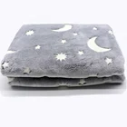 Hot Sale Eco Friendly Fleece Kids Adorable Luminous Popular Nlanket Stars Glow In Dark
