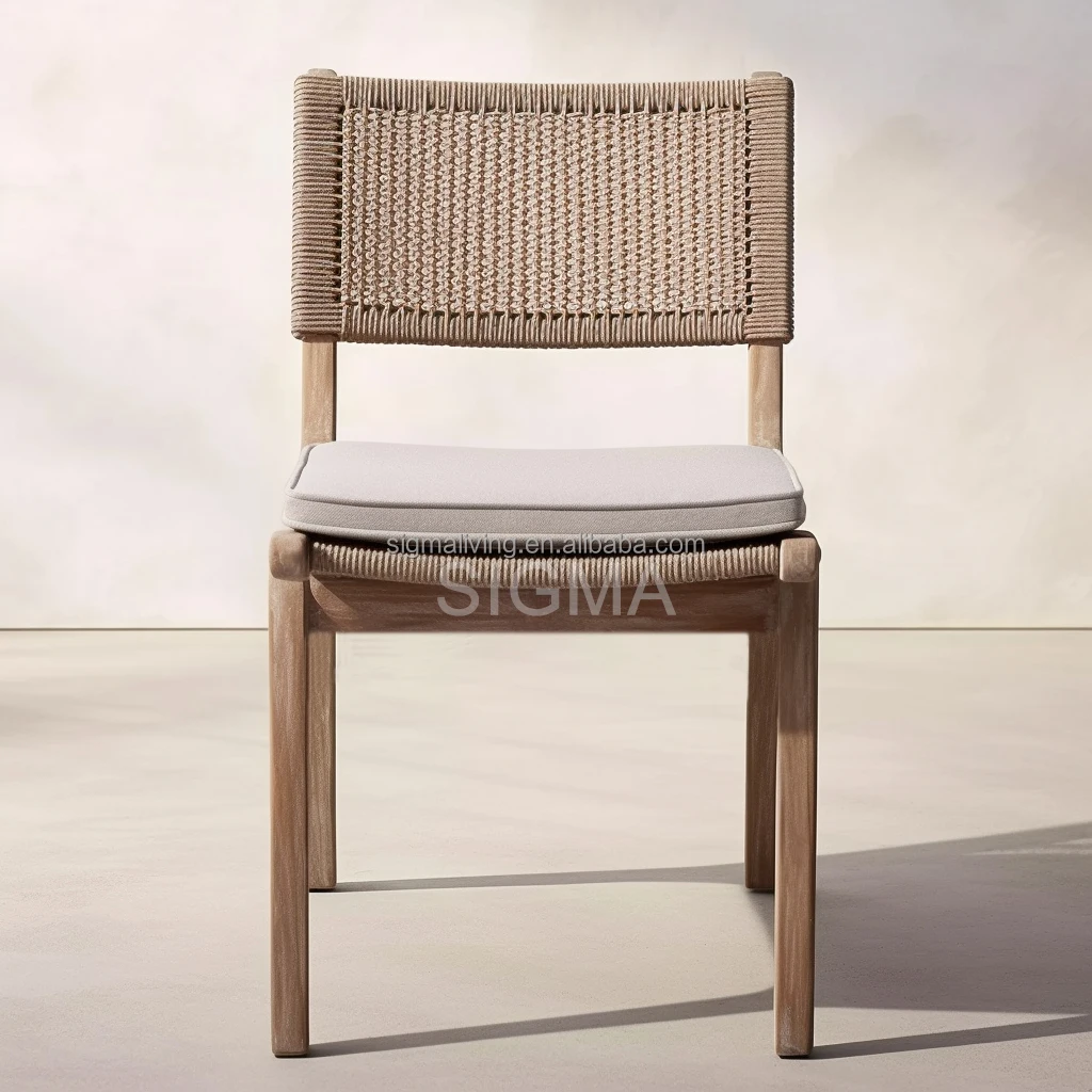 New style modern Outdoor patio garden sets wood furniture teak dining table and chair set