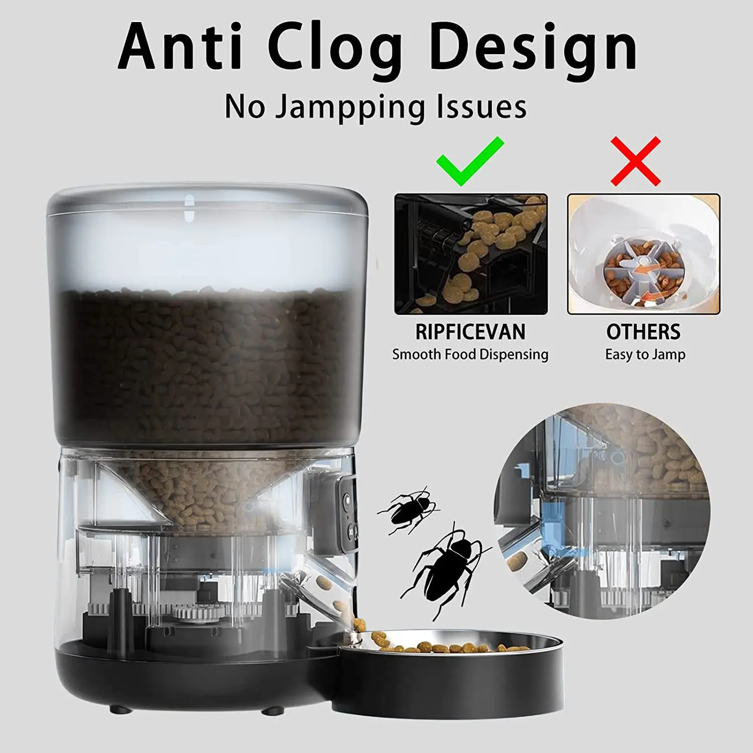 Smart Pet Feeder Remote Control Wifi Connection Cat Feeder Multifunction Feeder details
