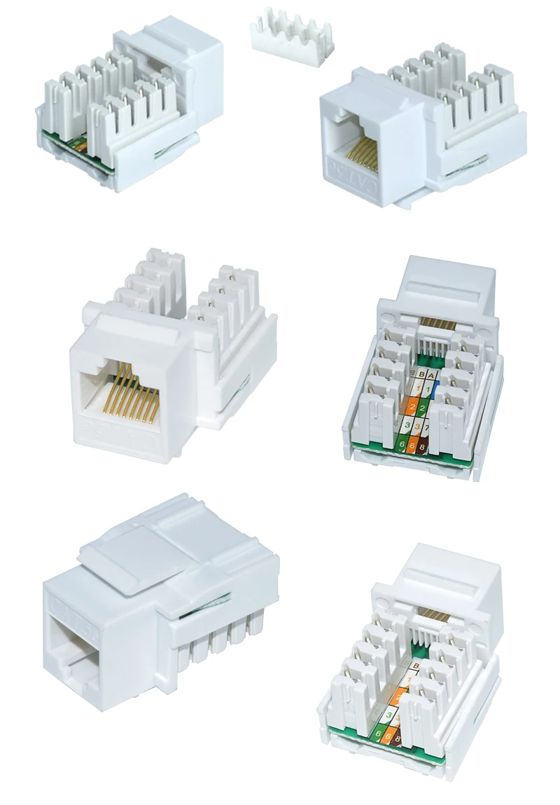 促销nepci Cat3非屏蔽网络母模块插孔连接器xjy ne 23 Cat5e Utp Cat6 Rj45梯形插孔模块 Buy