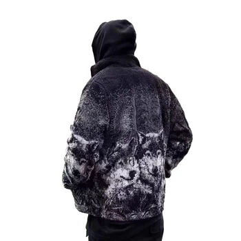 Factory Wholesale Winter Outdoor Jacket Custom Fleece Jacket Heavyweight High Quality Streetwear Sherpa Fleece Jacket Man