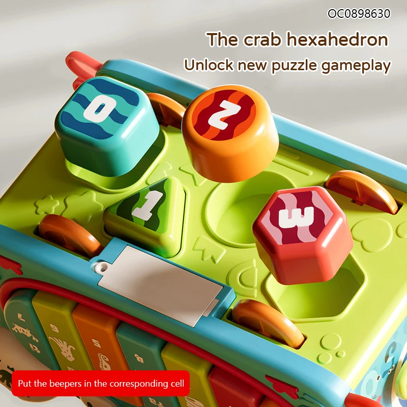 Multifunction fish table game board baby activity sensory cube montessori educational toys game