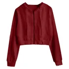 Custom 2021 New Fashionable Women Long Sleeves Cropped Hoodies With Custom