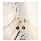 Gold Earrings Gold Leaf Ear Studs Gold Leaf Rhinestone Simple Earrings Women