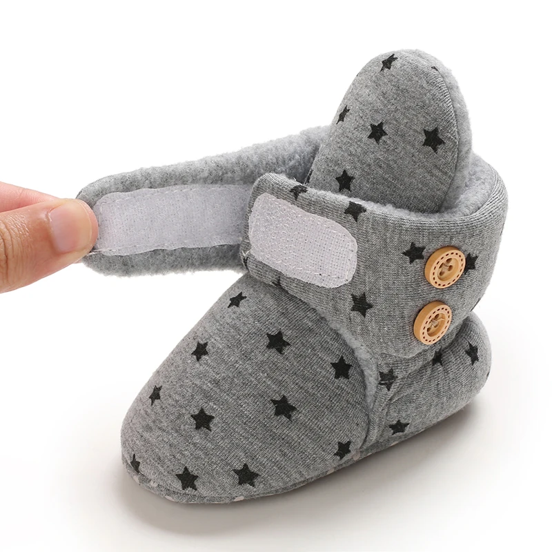 New Arrival Fashion Baby Shoes Star Soft Cotton Indoor Prewalk Warm Socks Booties Baby Socks Shoes