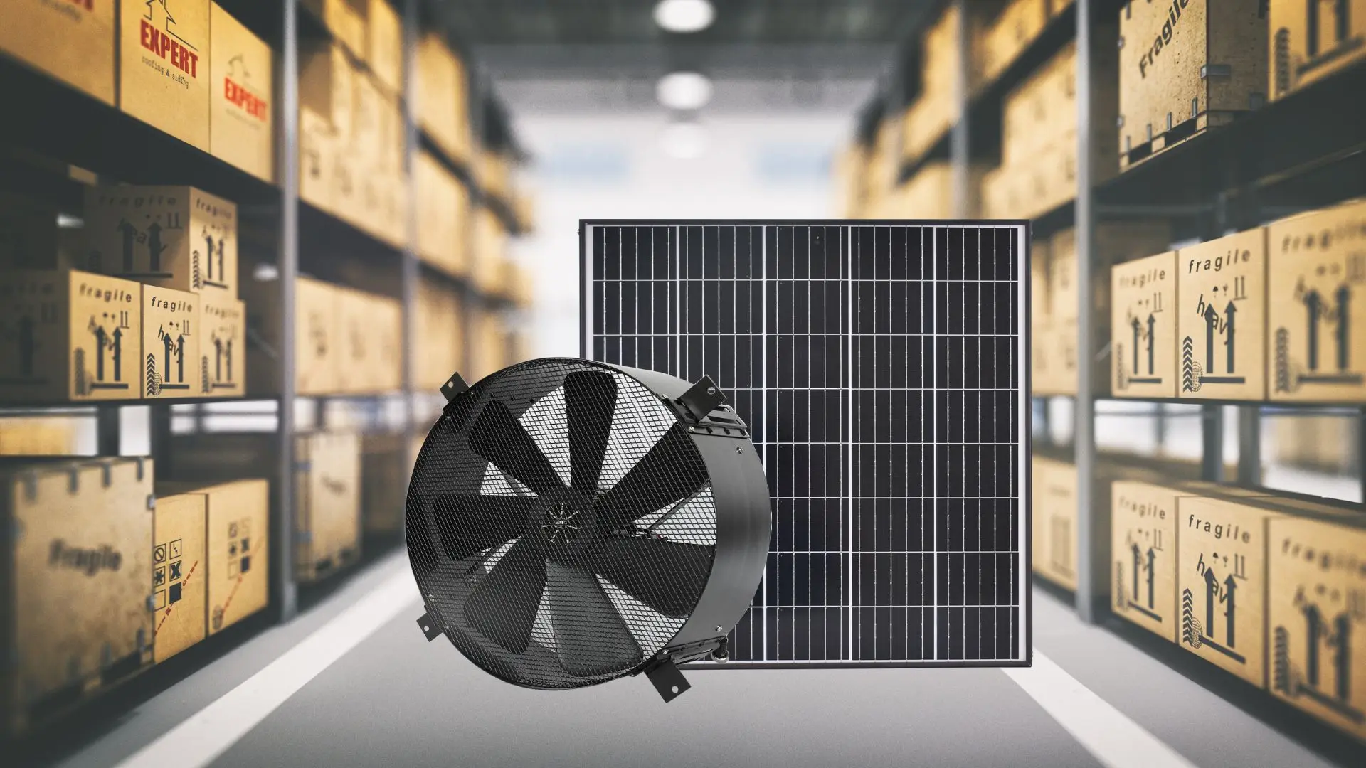 Solar Exhaust Fan, Waterproof, Wall - detail 40