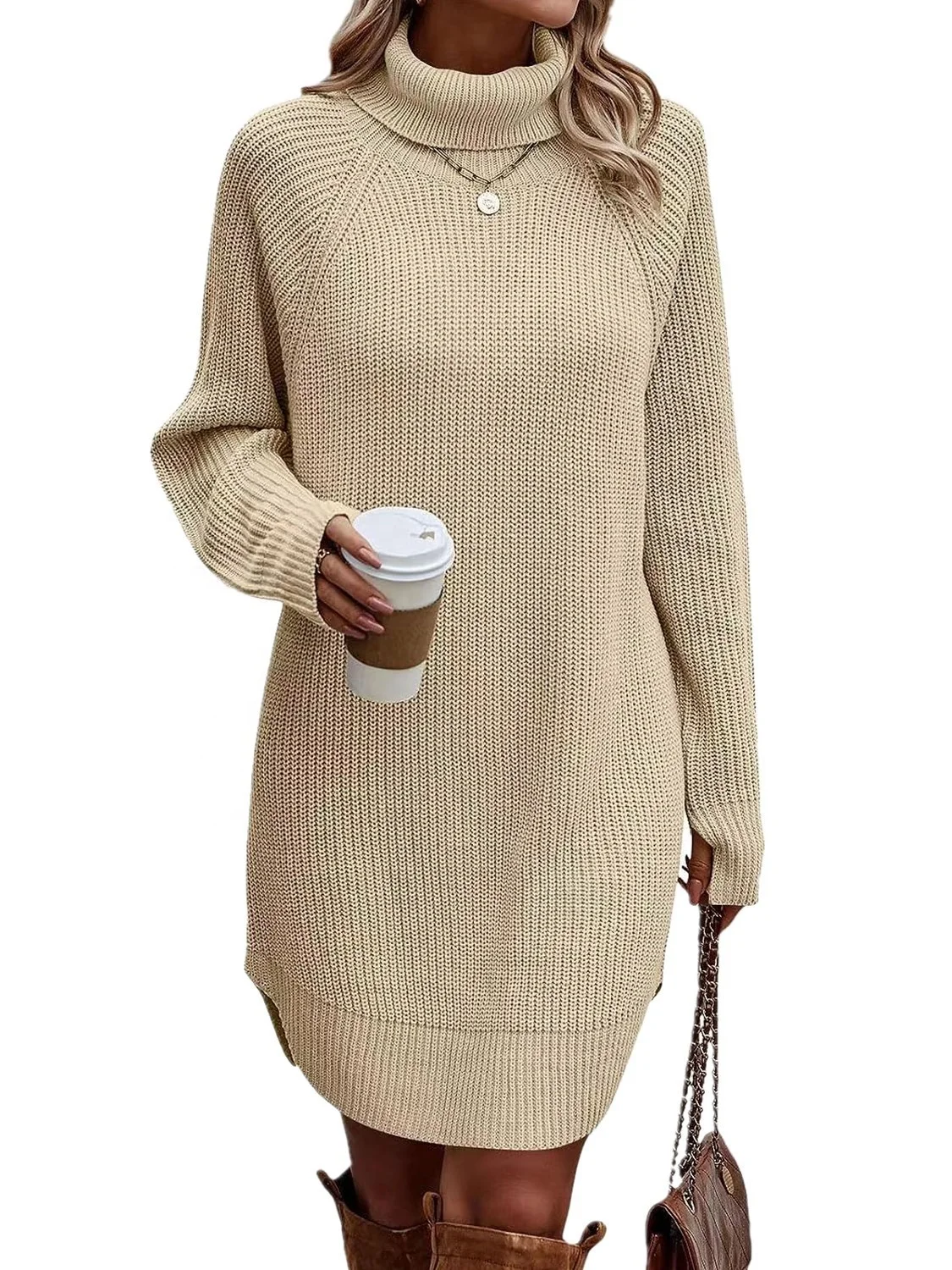 Wholesale women's best-selling crew neck loose knit oversized plain sweater for women