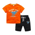 Clothes Summer New Children's Boutique Clothes Cotton Short Sleeved T-shirt + Shorts Two-piece Set For Kids Boy Wholesale