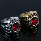 Ruby Ring Rings Eagle Letter Ruby Ring Retro Cropunk Trendy Women's Stainless Steel Carved Ring