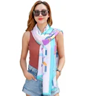 Big 1PCS Silk Twill Simple Horse Series Printed Big Scarf For Women's Sun Protection Must Scarf Shawl