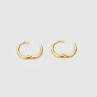 Earrings Hoop Earring Simple Stainless Steel Gold Plated Earrings Women Accessories Round Circle Hoop Earring