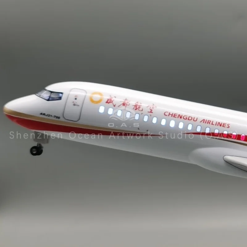 laircraft plane model scale model aircrafts with light arj21 algerian aircraft airlines 47cm boeing model airplanes-7