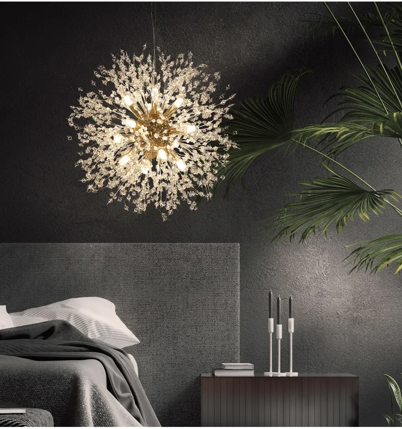 Indoor Decorative Hanging light pendant lamp LED gold branch Chandeliers