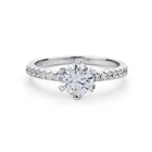 Diamond Ring Knuckle Stone Cubic Zirconia Diamond Wedding Silver Ring