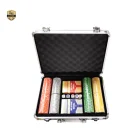 Poker Chip Professional High Quality 200pcs Clay Poker Chip Set With Sticker And Value