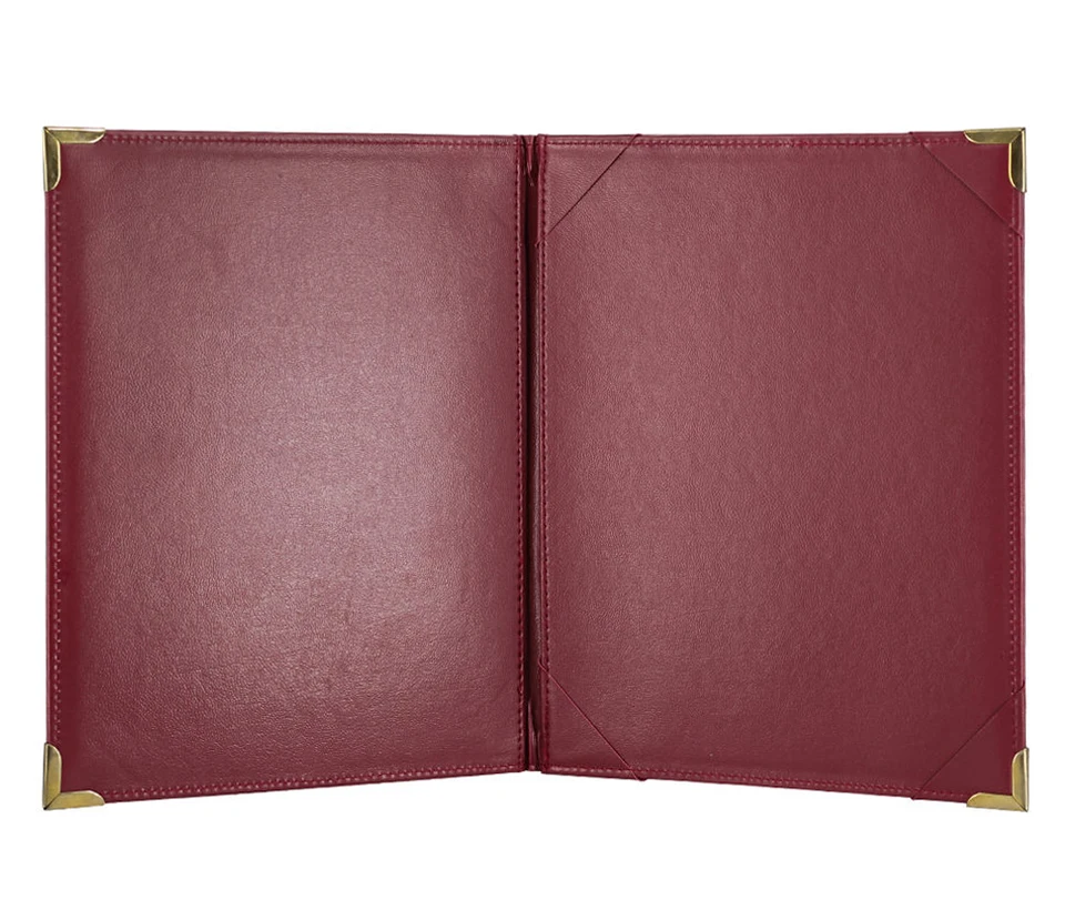 Wholesale PU Gold Stamping A4 Size Graduation Diploma Cover Certificate Folder with Metal Corner supplier
